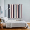 thumbnail image 5 of Curtains 84 Inches Long 2 Panels, Blue Red Striped Grommets Window Treatment Curtain, Modern Stripes Art Farmhouse Thermal Curtains Drapes for Living Room/Bathroom, 5 of 9