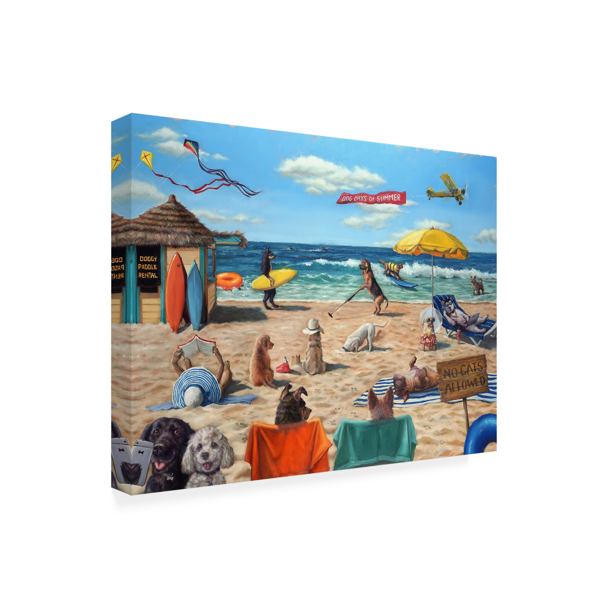 Trademark Fine Art 'Dog Beach' Canvas Art by Lucia Heffernan - Walmart.com