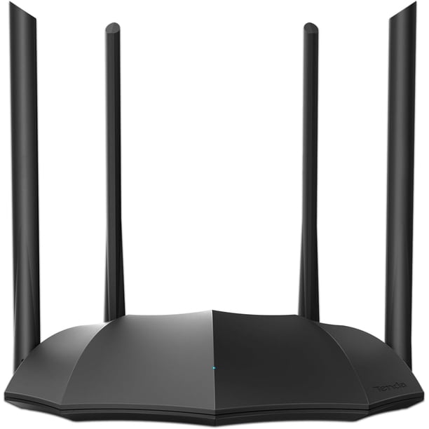 Tenda AC6 WiFi Router Inalámbrico Inteligente, Enrutador AC1200, Doble Banda de 2.4G y 5G, 4 Antenas Externas de 5dBi, MU-MIMO, Beamforming, Ahorro de Energía, Configuración Fácil, Negro,Grey