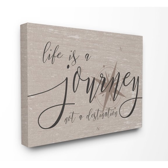 Stupell Industries Life is a Journey Inspirational Painting Gallery Wrapped Canvas Art Print Wall Art, 30 x 40