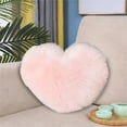 thumbnail image 6 of Faux Wool Heart-Shaped Pillow - Long-Pile Plushy Cushion for Living Room Sofa, Girls Bedside & Cute Gift - Soft Fluffy Decorative Pillow for Home Bedroom, 15.75*11.81in, Pink, 6 of 6