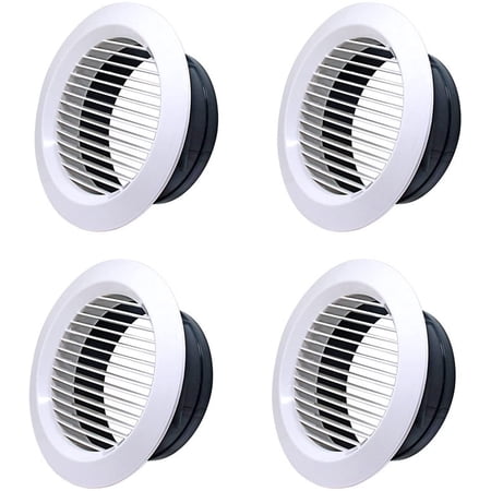 Hoopever 2-Pack White Aluminum Air Vent Grille – 600mm X 50mm, Louvred Wall Vent Cover For Kitchen, Cupboard, Fridge, & Cabinet Ventilation