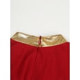 thumbnail image 5 of iiniim Kids Girls Dance Contrast Color Sleeveless High Low Dress Dancewear Burgundy 8, 5 of 7