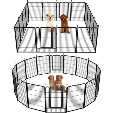 FXW Rollick Dog Playpen Outdoor  16 Panels 40  Height Dog Fence Exercise Pen with Doors for Large/Medium/Small Dogs  Pet Puppy Playpen for RV  Camping  Yard