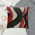 thumbnail image 2 of Creowell Wavy Vertical Stripe Throw Pillow Covers ,Modern Abstract Red Black WhiteCushion Cases Decorative Pillow Cases for Couch Sofa Bedroom White, 2 of 5