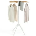 thumbnail image 1 of Gymax 4 Legs Clothes Drying Rack w/8 Bamboo Hanging Rods 40 Hanger Slots for Indoor, 1 of 10