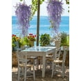 thumbnail image 3 of 4 Pcs Hanging Fake Plants Fake Vines Artificial Plants Faux Hanging Plant Artificial Hanging Plants Wall Plants Fake Indoor Outdoor Decorations (Purple), 3 of 7