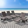 thumbnail image 2 of Noble House Kauai 6 Piece Outdoor Wicker Chaise Lounge Set in Multibrown, 2 of 30