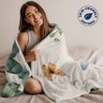 thumbnail image 5 of Throw Blanket for Couch Eucalyptus Leaf Butterfly Soft Fleece Flannel Blankets Cozy Lightweight Blanket for Home Sofa Living Room Vintage Leaf Plant Bed Throws 50" x 60", 5 of 9
