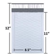 thumbnail image 4 of Sales4Less 2 Poly Bubble Mailers 8.5X12 Pouces Enveloppe Rembourrée Imperméable Lot de 100, Blanc, Gris, 4 of 5