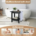 thumbnail image 3 of DOREROOM Prestige Waterproof Shower Bench with Adjustable Feet, Black, 300 lbs Limit, 3 of 8