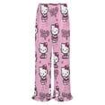 thumbnail image 4 of Hello Kitty Women Pajama Pants Comfy Pj Bottoms Soft Printed Lounge Pant with Pockets, 4 of 7