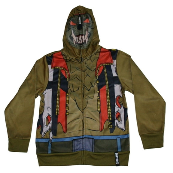 Fortnite Cos Play Big Boy's Green Dire Wolf Jacket - M (10-12)