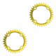 thumbnail image 1 of Sonducket Juego de bielas Disco de Estrecho 32T Bicicletas de montaña Agujero hexagonal Chainset Deportes Ciclismo Piezas de repuesto dorado y 32T 2piezas, 1 of 6