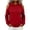 Red, variant on Women's Cutout Off-Shoulder Hoodies, Loose Long Sleeve Pullover Sweatshirt, Fashion Versatile Streetwear Blouses with Pockets