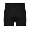 thumbnail image 4 of IYTR Mens Beach Shorts Casual Athletic Shorts Summer Solid Color Straight Shorts With Multi Pockets Drawstring Elastic Waist Shorts Black XXL, 4 of 5