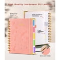 thumbnail image 5 of CoreLiving A5 Leather 5 Subject Notebook with Dividers Tabs, Hardcover Spiral Journal College Ruled Lined Paper for Work Office Note Taking, Black, 5 of 7