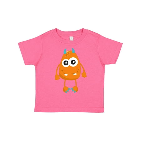 

Inktastic Cute Monster Orange Monster Funny Monster Horns Gift Toddler Boy or Toddler Girl T-Shirt