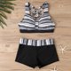 thumbnail image 4 of Traje de baño para mujer Traje de baño dividido con estampado grande para mujer Falda de bikini Traje de baño dividido Trajes de baño para mujer, 4 of 6