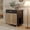 pitch-black, variant on Faceket Cat Litter Box Enclosure Furniture, 31.6" x 21.5" x 34.5"h, Hidden Indoor 2-in-1 Wooden Cabinet with Scratching Board Doors and Drawer, White