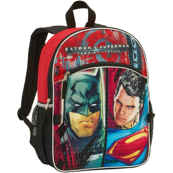 DC - DC Comics Batman V Superman Boys Large Backpack With Lunch Box ...