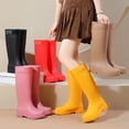 thumbnail image 3 of YUEHUA Womens Rain Boots Fashionable Short Boots for Women Rainy Days Trendy Design with Sole All Seasons Waterproof Lightweight Anti- Garden Boots, 3 of 6