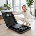thumbnail image 5 of Stationary Massage Table Folding Bed with Backrest for Treatment Table Physical Therapy Table Spa Facial Bed, Metal Frame PU Leather, 30.5"Wx75"L, 660lbs, Black, 5 of 10