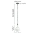 thumbnail image 6 of Evelyn&Zoe Verona 7" Wide Pendant with Glass Shade in Brushed Nickel/White Milk, 6 of 9