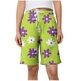 thumbnail image 2 of Xysaqa Bermuda Shorts for Women Trendy, Womens Knee Length Lounge Shorts Casual Drawstring High Waist Workout Athletic Shorts Hawaiian Floral Women's Plus Size Shorts 3X 4X 5X Summer Savings, 2 of 6