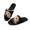 thumbnail image 2 of Xoenoiee Labrador Print Open Toe Slippers for Women Men Memory Foam Slip On House Slippers Flannel Indoor Shoes with Non-Slip Sole, 4.5-5 Women/3.5-4.5 Men, 2 of 7