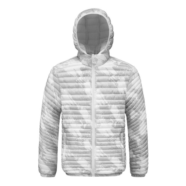 Ceisia Men's Winter Warm Stand Collar Zipper Cardigan with Pockets Windproof Water Gift Repellent Lightweight Puffer Jacket