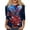 Navy #210, variant on 4th of July Shirts Women 3/4 Sleeve T Shirts Casual Red White and Blue Print Pullover USA 250th Anniversary Celebration Party Tops Independence Day Patriotic Round Neck Blouses White XL