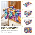 thumbnail image 2 of Yayeee Collapsible Cube Storage Bin with Lid Fabric Closet Decorative Basket with Handles, Colorful Leaves, 2 of 7