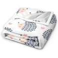 thumbnail image 1 of Ultra-Soft Micro Fuzzy Throw Blanket Cute Hedgehog Animal Fluffy Cozy Warm Blankets Soft Blankets Decorative for Couch Bed Sofa Bedroom for Four Seasons 60"x50", 1 of 5