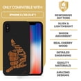 thumbnail image 7 of Case Yard Wooden Case for iPhone-X Soft TPU Silicone cover Slim Fit Shockproof Wood Protective Phone Cover for Girls Boys Men and Women Supports Wireless Charging Aloha Hand Sign Design, 7 of 7