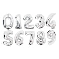 thumbnail image 2 of RENACLIPY 1Set Large Number Balloons Silver Shape For Business Events Photo Props, 2 of 2