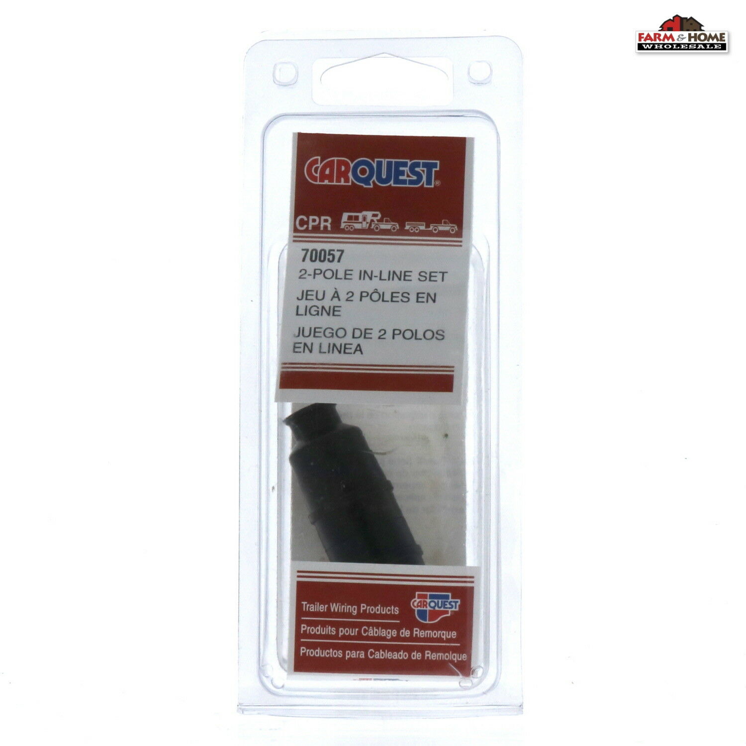 2-Pole In-Line Trailer Wiring Connector 70057 ~ New - Walmart.com
