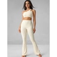 thumbnail image 6 of Women'S One-Shoulder Sports Bra - Sleeveless One Strap Low Asymmetrical Workout Yoga Tops Oat XL, 6 of 8