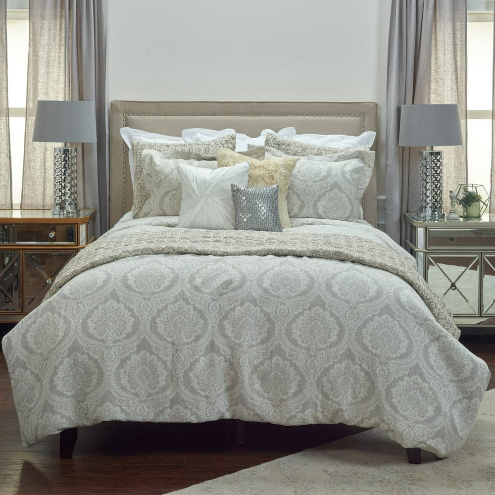 Rizzy Home Isabella Ivory Linen Duvet Bedding Cover 106" x 92