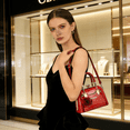 thumbnail image 6 of PORT&LOTUS Women's Patent Leather Top Handle Satchel Bag - Elegant Yellow Clutch Purse with Floral Accent Crossbody Shoulder Bag for Evening Party Wedding, 6 of 6