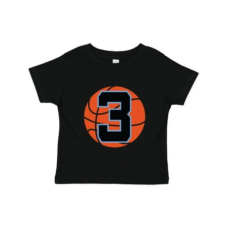 

Inktastic Basketball 3rd Birthday 3 Year Old Gift Toddler Boy Girl T-Shirt