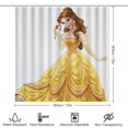 thumbnail image 2 of Juego de 4 cortinas de ducha de La Bella y la Bestia con alfombrillas antideslizantes, tapa de inodoro y alfombrilla de baño, cortina de ducha impermeable con decoración de dibujos animados para baño, 2 of 8