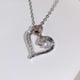 thumbnail image 4 of Collar para mujer, joyería para mujer, joyería para mujer, collar con colgante de corazón de circonita incrustada geométrica, joyería para mujer, 4 of 5