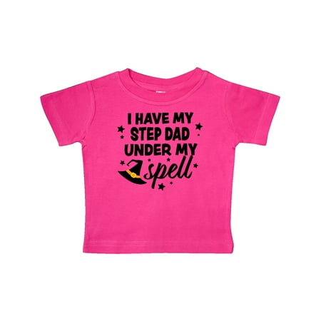 

Inktastic I Have My Step Dad Under My Spell with Cute Witch Hat Gift Baby Boy or Baby Girl T-Shirt