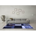 thumbnail image 3 of Ahgly Company Machine Washable Indoor Rectangle Abstract Blue Modern Area Rugs, 2' x 4', 3 of 4