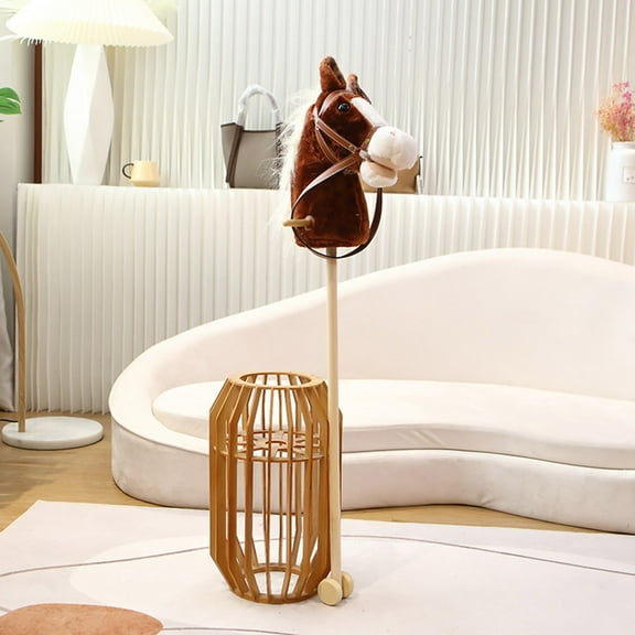 Nature Bound Stick Horse | Plush Handcrafted Hobby Horse | Stick Pony Provides Fun Pretend Play for Toddlers & Preschoolers | Handsewn, Wood