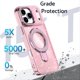 thumbnail image 4 of For iPhone 17 Pro Max Case Glitter Design TPU + PC Kickstand Phone Protector - Transparent, 4 of 5