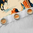 thumbnail image 4 of Castle Fairy Western Cowboy Black Out Curtains for Female Men,Blue Orange Curtains Pack of 2 (42x63 Each),Exotic Style Bedroom Curtains,Ultra Soft Home Decor, 4 of 6