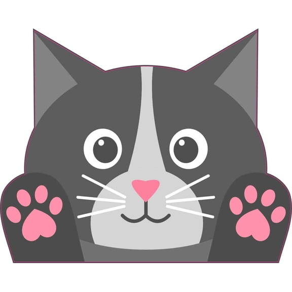 StickerTalk Cat Vinyl Sticker, 5 inches x 4 inches