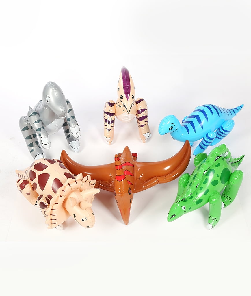 Fun Central (BC545) 6 pcs 24 Inch Assorted Inflatable Dinosaurs